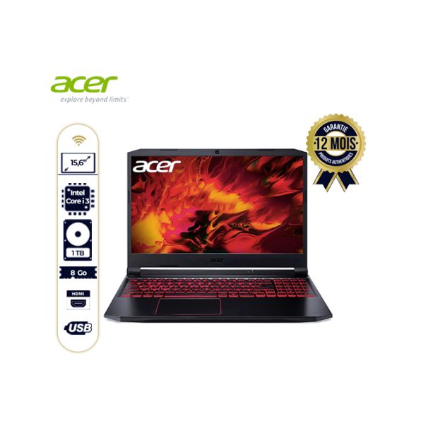 Acer Nitro 5 15 6 AMD Ryzen 5 4600H 8Gb DDR4 RAM 1Tb HDD 256Gb SSD NVIDIA GeForce GTX 1650 4Gb Livré Entre 3 5 Jours - Garantie 6 mois
